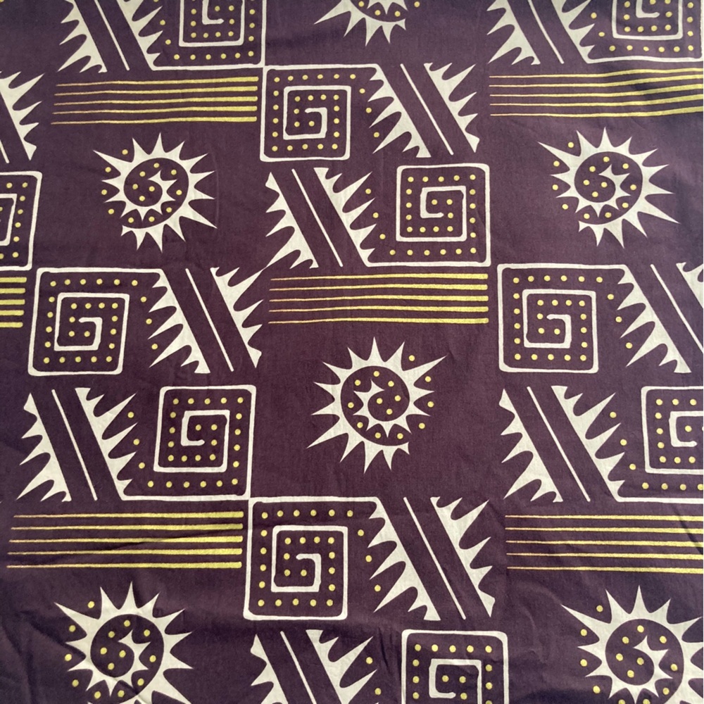 2.5 yards fabric Ankara prints cotton African brown gold geometric sewing crafts